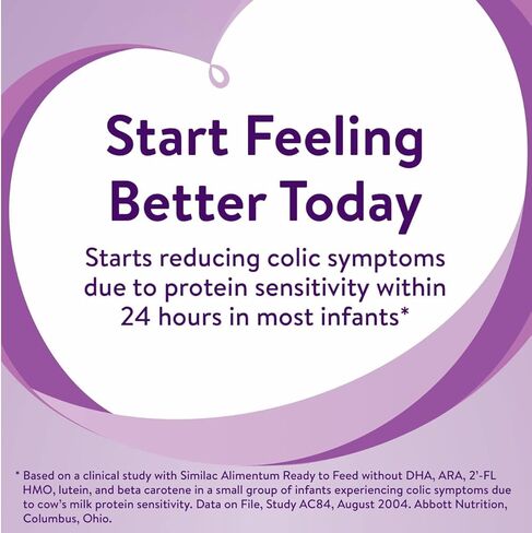 Similac Alimentum مع تركيبة الرضع المضادة للحساسية 2'-FL HMO، لحساسية الطعام والمغص، مناسبة لحساسية اللاكتوز، تركيبة أطفال جاهزة للتغذية، زجاجة سعة 32 أونصة سائلة in Kuwait