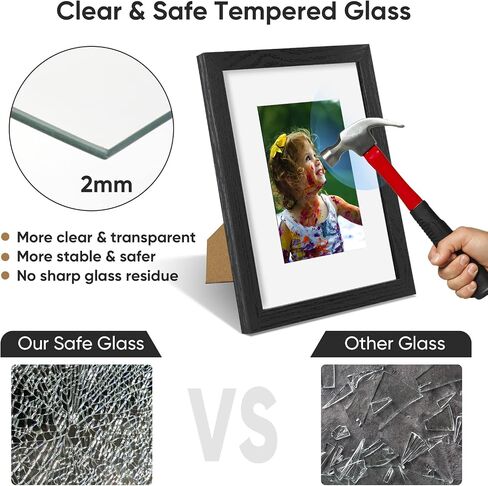 Nacial 4x6 Picture Frame Set of 4, Rustic Retro White Picture Frames with Tempered Glass, Display Pictures 3.5 x 5 with Mat or 4 x 6 Without Mat, White Photo Frame for Wall and Table Mounting in Saudi Arabia