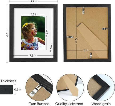 Nacial 4x6 Picture Frame Set of 4, Rustic Retro White Picture Frames with Tempered Glass, Display Pictures 3.5 x 5 with Mat or 4 x 6 Without Mat, White Photo Frame for Wall and Table Mounting in Saudi Arabia