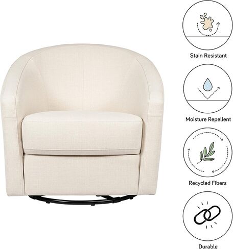 babyletto Madison Swivel Glider, in Performance Natural Eco-Twill in Saudi Arabia
