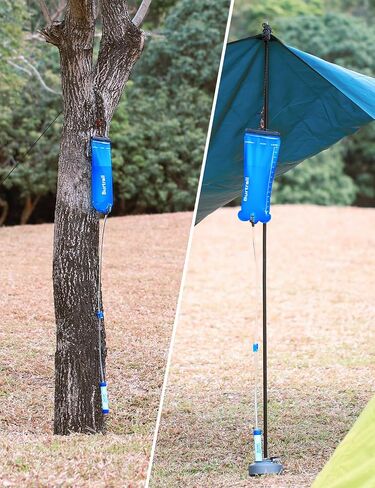 Burtrail Gravity Water Filter,Portable Gravity-Fed Water Purifier with 3L Hydration Bladder,Survival Gear and Supplies for Camping,Hiking,Backpacking,Emergency Preparedness in Saudi Arabia