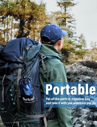 Burtrail Gravity Water Filter,Portable Gravity-Fed Water Purifier with 3L Hydration Bladder,Survival Gear and Supplies for Camping,Hiking,Backpacking,Emergency Preparedness in Saudi Arabia