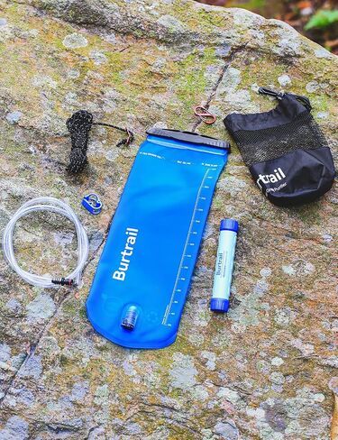 Burtrail Gravity Water Filter,Portable Gravity-Fed Water Purifier with 3L Hydration Bladder,Survival Gear and Supplies for Camping,Hiking,Backpacking,Emergency Preparedness in Saudi Arabia