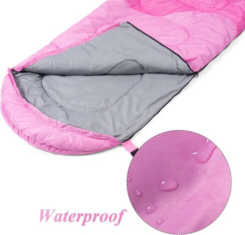 Sleeping Bag - 3 Seasons for Adults Boys Girls Camping Hiking - Warm Cold Weather Lightweight Portable with Compression Bag for Backpacking in Spring, Summer, Fall and Winter in Saudi Arabia