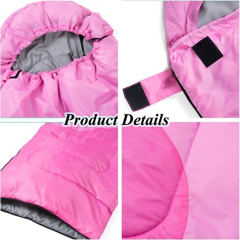 Sleeping Bag - 3 Seasons for Adults Boys Girls Camping Hiking - Warm Cold Weather Lightweight Portable with Compression Bag for Backpacking in Spring, Summer, Fall and Winter in Saudi Arabia