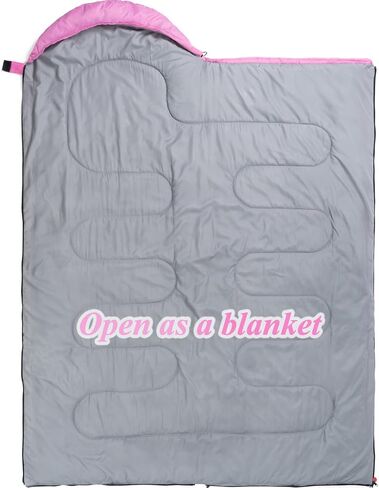Sleeping Bag - 3 Seasons for Adults Boys Girls Camping Hiking - Warm Cold Weather Lightweight Portable with Compression Bag for Backpacking in Spring, Summer, Fall and Winter in Saudi Arabia