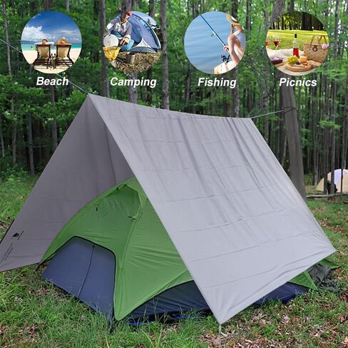 GEERTOP Portable Waterproof Tent Footprints Lightweight Camping Tent Ground Sheet Mat Sunshade Shelter for Outdoor Backpacking Hiking Picnic Travel in Kuwait