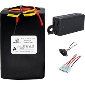 BtrPower Ebike Battery 48V 52V 60A 72V 10AH 18AH 20AH 30AH 50AH Lithium Ion / LiFePO4 Battery Pack with 3A/5A Charger,50A/80A BMS for 300W-4500W Motor