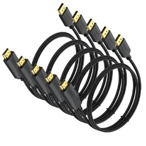 DisplayPort to HDMI Cable 4K 1.5 Feet, Short DP (Display Port) to HDMI Cable Adapter Cord Male to Male for Computer, Monitor, TV, Projector