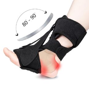 1 Pack Plantar Fasciitis Night Splint Upgrade Foot Brace Plantar Fasciitis Relief Splint Fit Women Men Adjustable Orthotic Stretcher Support Relief Foot Drop Achilles Tendonitis Day&Night
