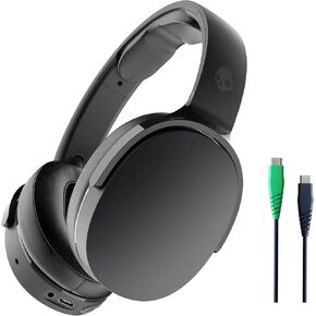 Skullcandy Hesh Evo Wireless Headphones with Charging Cable, 36 Hr Battery, Microphone, Works with iPhone Android and Bluetooth Devices - Bone