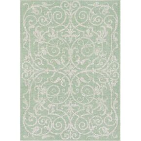 Couristan Monaco Outdoor Area Rug - Summer Quay 5'3" X 7'6" Rectangle in Cocoa Natural Color, Hose Washable, Pet Friendly, Patio and Home Decor