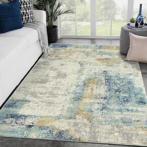LUXE WEAVERS Modern Abstract Indoor Area Rug, 5X7, Silver