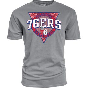 Blue 84 NBA Officially Licensed T-Shirt Ringspun Triblock Gray