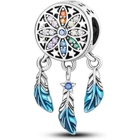 Hapour Coffee Cup Sunflower Dangle Charm Bracelet Charm, Love Heart Pendants Beads Charms for Necklaces Women Jewelry Gift, Made of Sterling Silver, Cubic Zirconia & Enamel