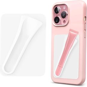 Silicone Lip Gloss Phone Case, Lip Holder for Back of Cell Phone Sleeve, Stylish and Convenient Grip-On Silicone Lip Balm Case for Most Smartphones (White)