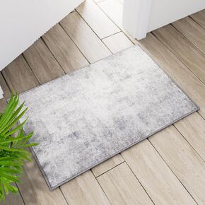Area Rug, Indoor Throw Mat with Non-Slip TPE Backing, Bohemian Runner Rug for Hallway, Living Room, Bedroom, Stain-Resistant and Pet-Friendly Accent Rug (Yellow & Gray, 3'×5')