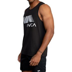 قميص RVCA Sport للرجال Blur Performance بدون أكمام (الولايات المتحدة، ألفا، متوسط، عادي، عادي، أسود) in Kuwait