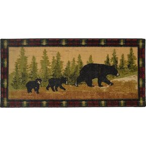 Cozy Cabin CC5270 Following Mama Non Slip Rug 20"x44" Black