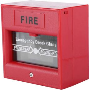 Emergency Alarm Button, Broken Glass Fire Emergency Exit Release Button, Fire-Proof Materials, for Electrical Control or Access Control System