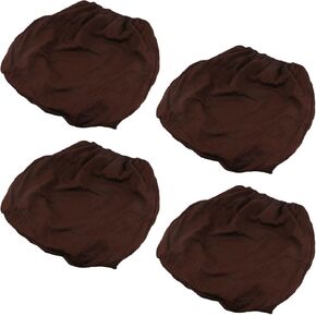 Wealrit 4 Pack Velvet Seat Covers for Dining Room Stretch Jacquard Chair Seat Slipcovers Removable and Washable Kitchen Chair Seat Cushion Protectors(Gray)