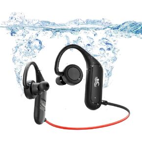 Swimming Headphones, IPX8 Waterproof Earbuds for Swimming 32GB Swimming MP3 Player Wireless Bluetooth 5.4 in-Ear Waterproof Headset 18H Playing time with Mic for Swimming, Cycling, Workout
