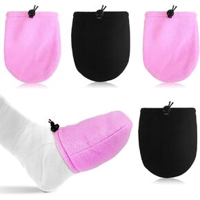 Cast Toe Covers and Socks for Women Men 4 Pack Nonslip Cast Toe Cover Cast Sock Toe Cover Protector to Keep Warm, Fits Ankle, Leg and Foot Cast (Purple, Black)
