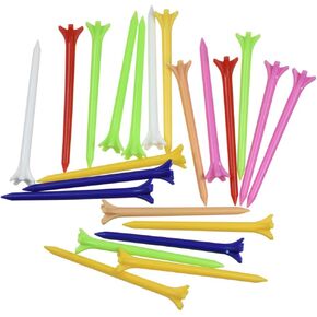 lasenersm 50 Pieces 2.76 Inch Golf Tees Plastic Golf Tees for Reduce Friction and Side Spin, Multicolor