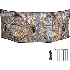 Hunting Blind See Through Ground Blind Portable Three-Panel Hunting Ground Blinds for Duck Deer & Turkey