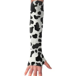 Cooling Arm Sleeves Cow Print UV Protection Hands Arm Cover Long Arm Sleeve Glove