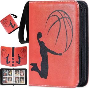 Baseball Card Binder 440 Pockets, Baseball Trading Cards Collection, 4-Pocket Sports Card Holder with 55 Pages Removable Sleeves and Zipper