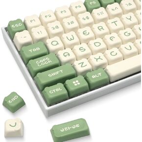 XVX Cute Cat Keycaps, Thick PBT Keycap MAO Profile, 141 Keys Keyboard Keycaps, Dye-Sublimation Keycap Set Compatible with 60% 75% 96% 100% Cherry Gateron MX Switches Mechanical Gaming Keyboard