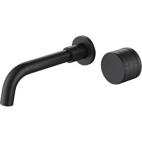 TRUSTMI Brass Bathroom Faucet Brick-Pattern Single Handle Wall Mount Vessel Sink Faucet (Rough-in Valve Included), Brushed Gold