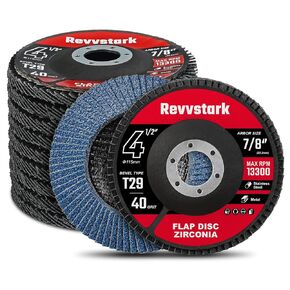 Flap Discs Mixed Grit 40/60/80/120, 4 1/2 x 7/8-Inch Flap Sanding Disc, T29 Zirconia Abrasive Grinding Wheel 4-1/2 in for Metal, Stainless Steel (40 Pack)