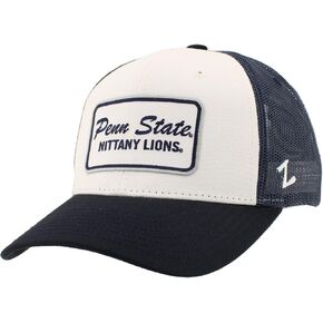 ZHATS Standard NCAA Officially Licensed Snapback Hat Big Rig Patch Navy White Brick, One Size