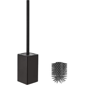 BVL Toilet Brush and Holder Black Toilet Bowl Brush for Ceaning with Stainless Steel Handle Freestanding