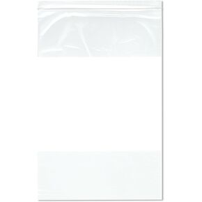 Plymor 10" x 15" (Pack of 100), 2 Mil White-Block Zipper Reclosable Plastic Bags