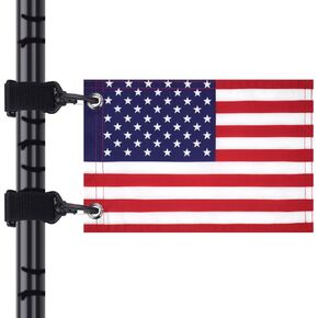 USA Golf Cart Flag - 6" x 9" Easy-Install American Flag with Elastic Strap Bracket - Golf Cart Accessories, Boat and Bicycle US Flag