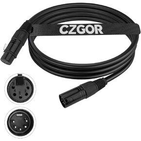 5 Pin DMX Cable 10 FT, Flexible DMX Cable 5 Pin XLR Male to Female 5 Pin Lighting Wire Cable for Stage Lighting Signal XLR Connection Stage Light Cables for Stage Lighting Input & Output