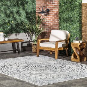 nuLOOM Antonella Modern Abstract Maze Area Rug, 5x8, Blue