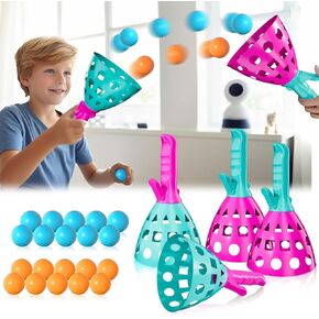 Bennol Outdoor Game Toys for Kids Boys with 20 Balls, Pop Pass Catch Ball Game Outdoor Outside Toys Gifts for 3 4 5 6 7 8+ Year Old Boys Kids, Outside Outdoor Toys Gifts for Kids Boys Ages 3-5 4-8