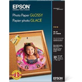 Epson Photo Paper Glossy, 13 x 19 Inches, 20 Sheets (S041143)