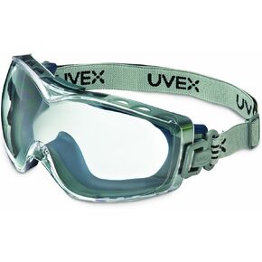 Honeywell Uvex Stealth OTG Safety Goggles with Clear HydroShield Anti-Fog Lens & Fabric Headband (S3970HSF)