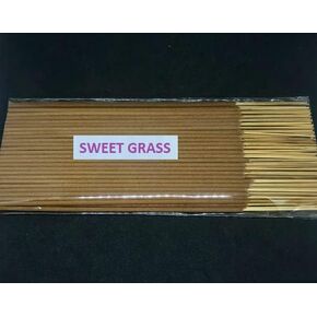 Sweet Grass Incense Sticks (100 Sticks) - 100% Natural Incense Sticks - Christmas Incense Sticks - Traditional Indian Incense (No Damaged Sticks Hand Sorted Packet)
