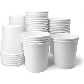 [2 oz, 200-Count, White Paper Disposable Bath Cups, Mouthwash Cups, Bathroom Cups