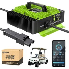 10L0L 18 AMP 48 Volt Golf Cart Battery Charger for Yamaha G19-G22, Newest Battery Repair Smart Charger with Trickle Charge for Lead Acid/Maintenance Free/Lithium Batteries
