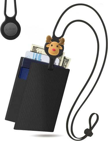 Bone Lanyard Passport Lite - محفظة أساسيات السفر لإكسسوارات السفر، حافظة من السيليكون لغطاء محفظة جواز السفر، منظم مقاوم للماء، هدايا للرجال والنساء. الحبل جواز السفر-لايت-البومة ويس in Kuwait