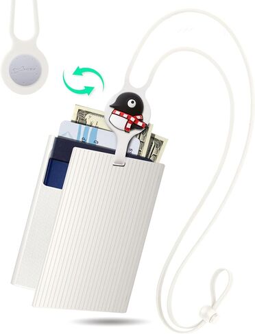 Bone Lanyard Passport Lite - محفظة أساسيات السفر لإكسسوارات السفر، حافظة من السيليكون لغطاء محفظة جواز السفر، منظم مقاوم للماء، هدايا للرجال والنساء. الحبل جواز السفر-لايت-البومة ويس in Kuwait