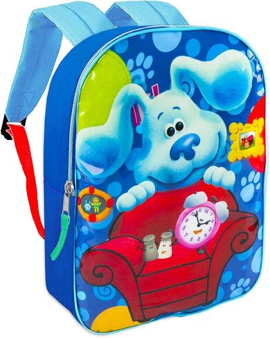 حقيبة ظهر Blue's Clues وصندوق غداء للأطفال - حزمة مع حقيبة ظهر Blue's Clues، وعلبة غداء Blue's Clues مع لغز، وزجاجة مياه، وملصقات، والمزيد | مجموعة حقائب الظهر المدرسية من بلو كلوز in Saudi Arabia