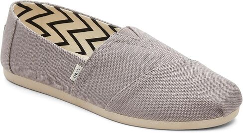 TOMS Women's Alpargata Loafer Flat, Black/Black Wide Recycled Cotton Canvas, 12 in Saudi Arabia